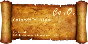 Csiszár Olga névjegykártya